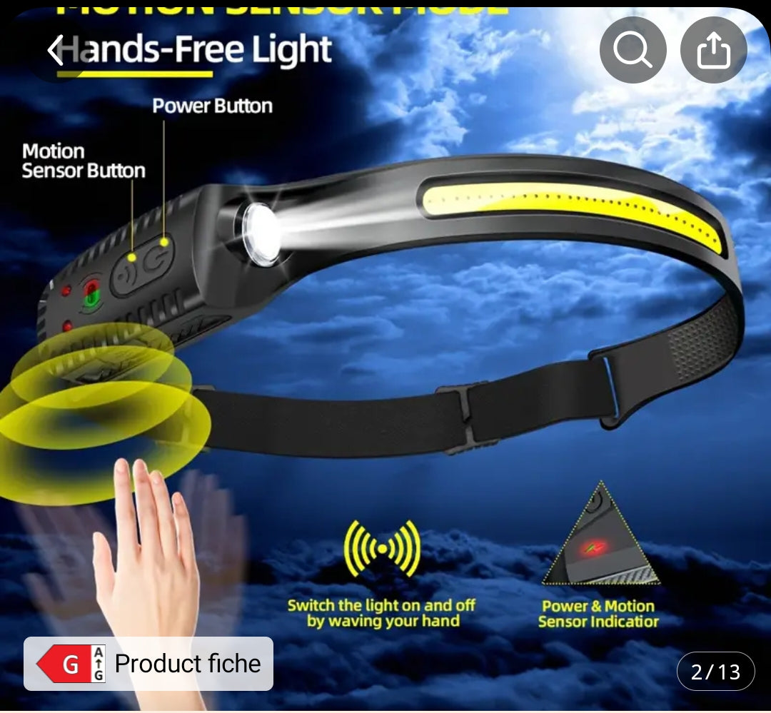 Rechargeable LED headlight
