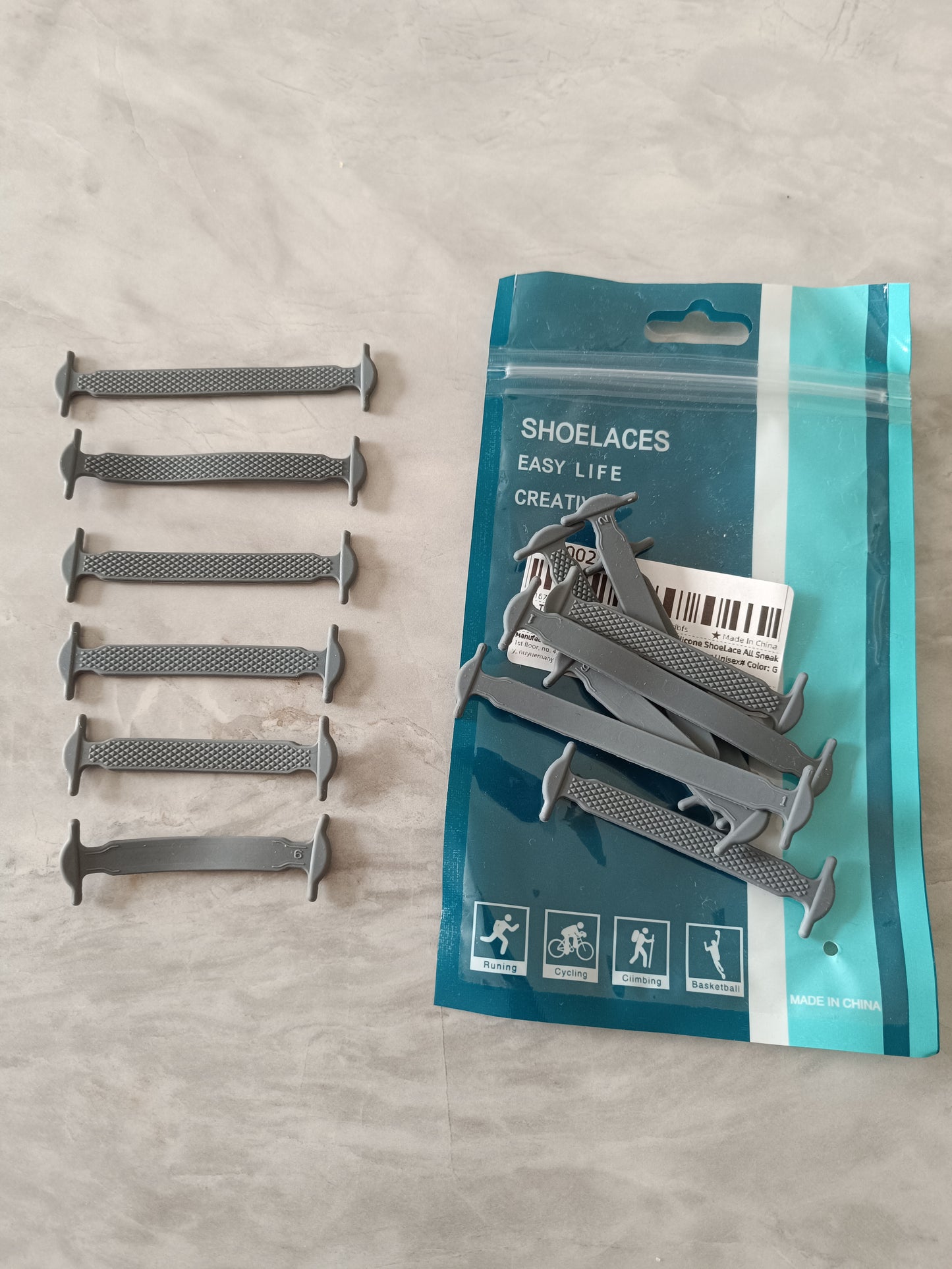 Easy use no tie shoe laces - slip on/slip off