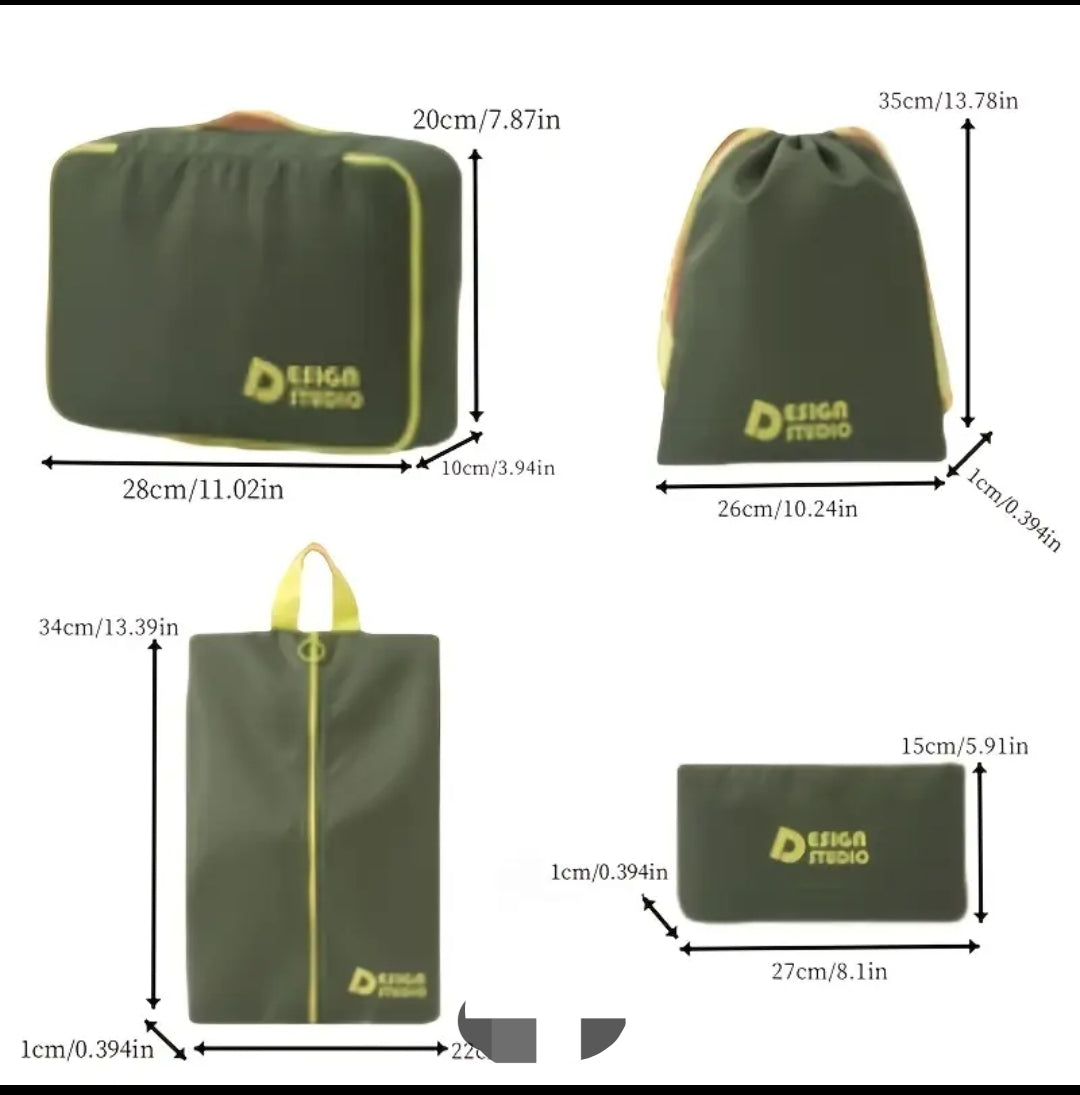 7 piece high quality travel organiser