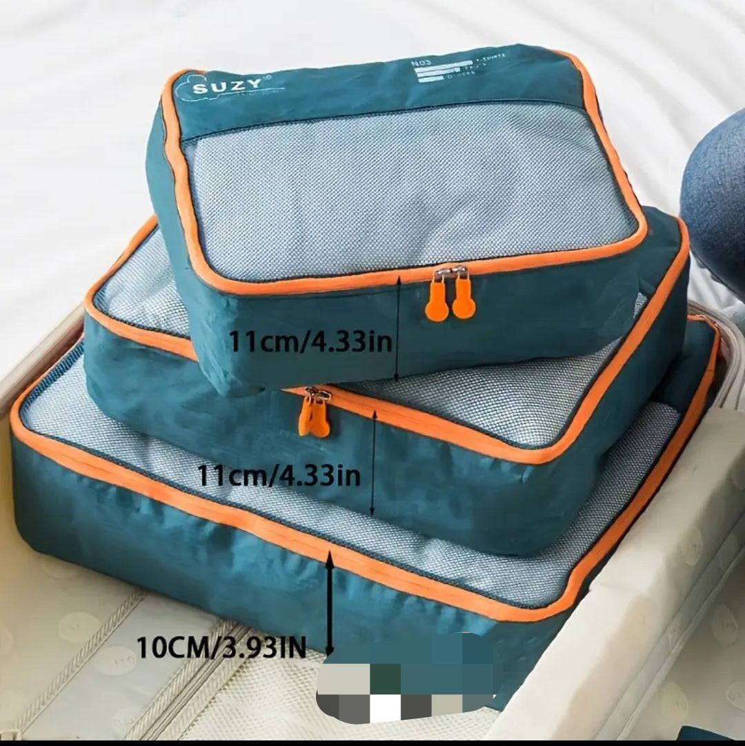7 piece high quality travel organiser