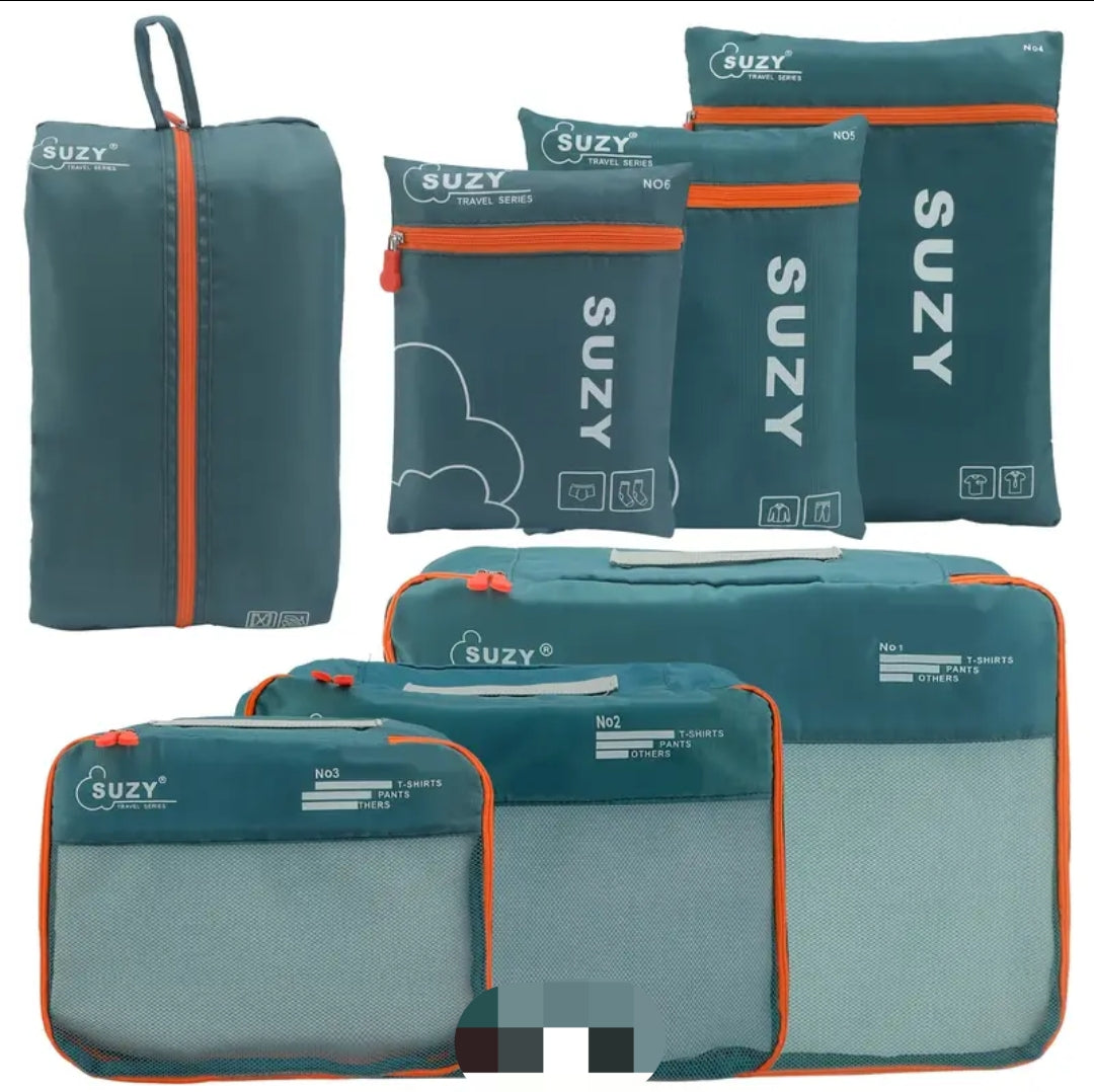 7 piece high quality travel organiser