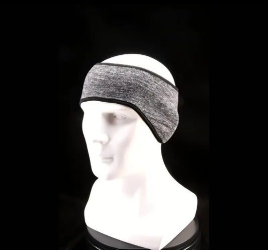 Black Ear warmer with pony tail hole