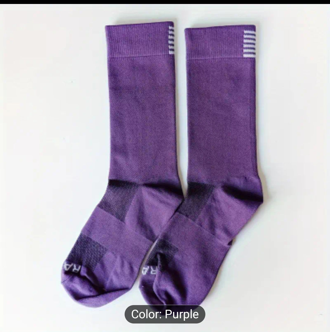 Purple (TDM) cycling socks