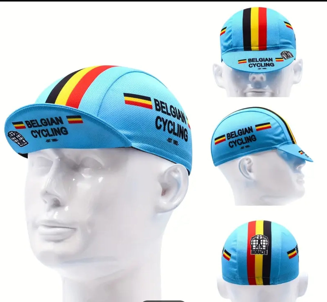 Retro cycling cap made with modern quick drying materials