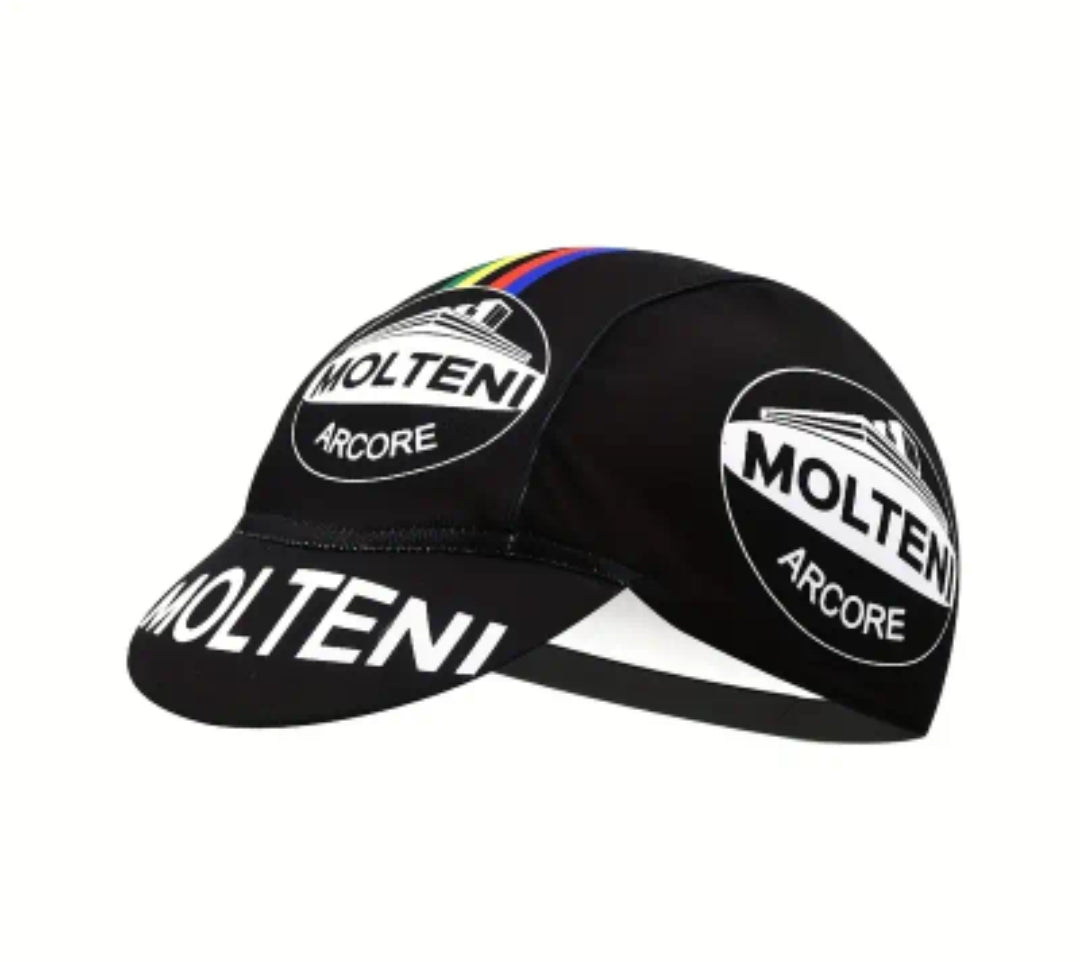 Retro cycling cap made with modern quick drying materials