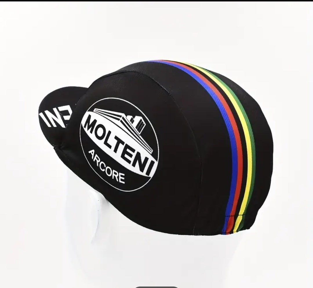Retro cycling cap made with modern quick drying materials
