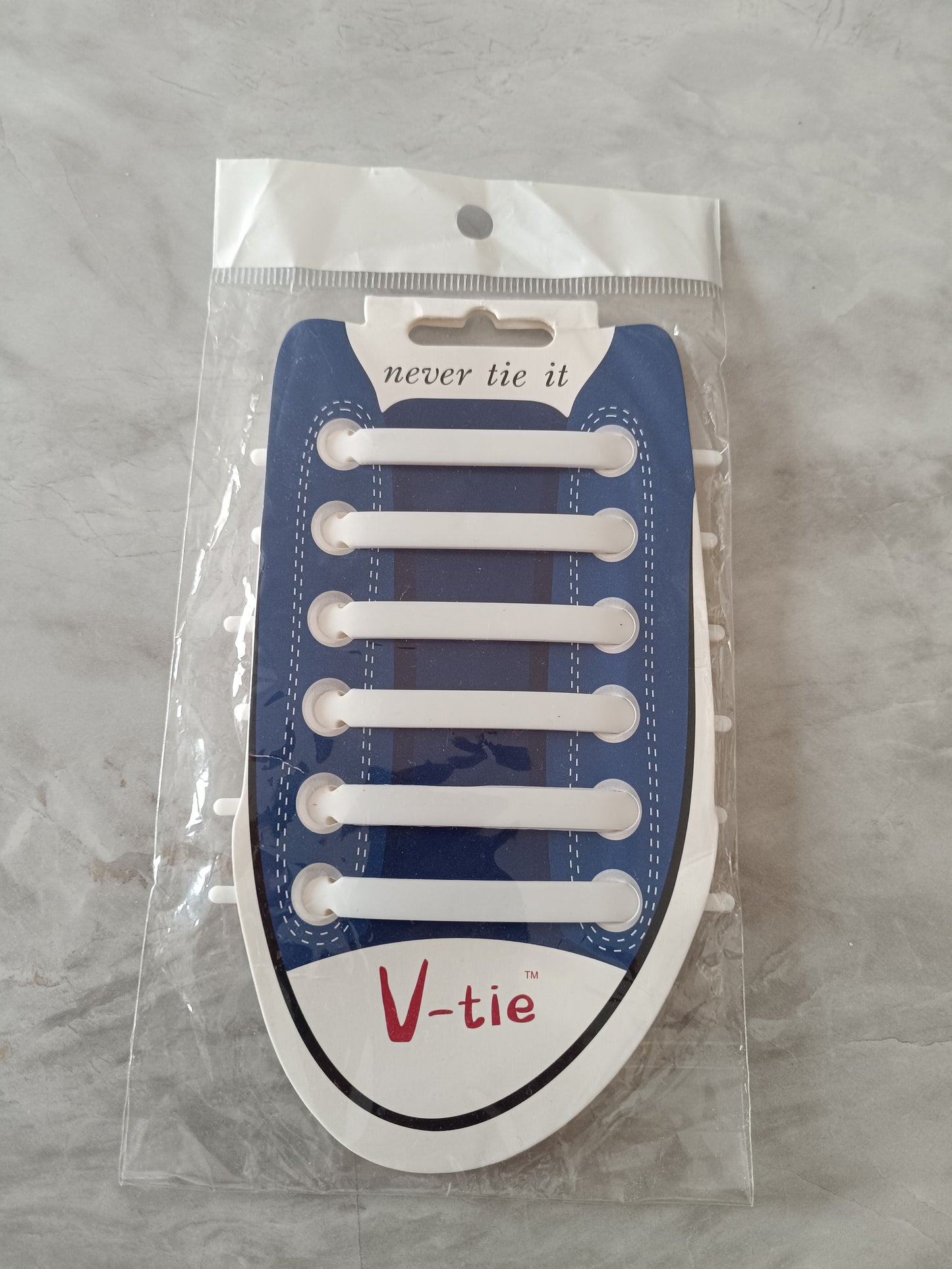 White no tie silicone shoe laces