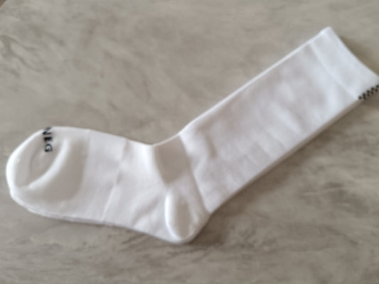 White half calf aero cycling socks