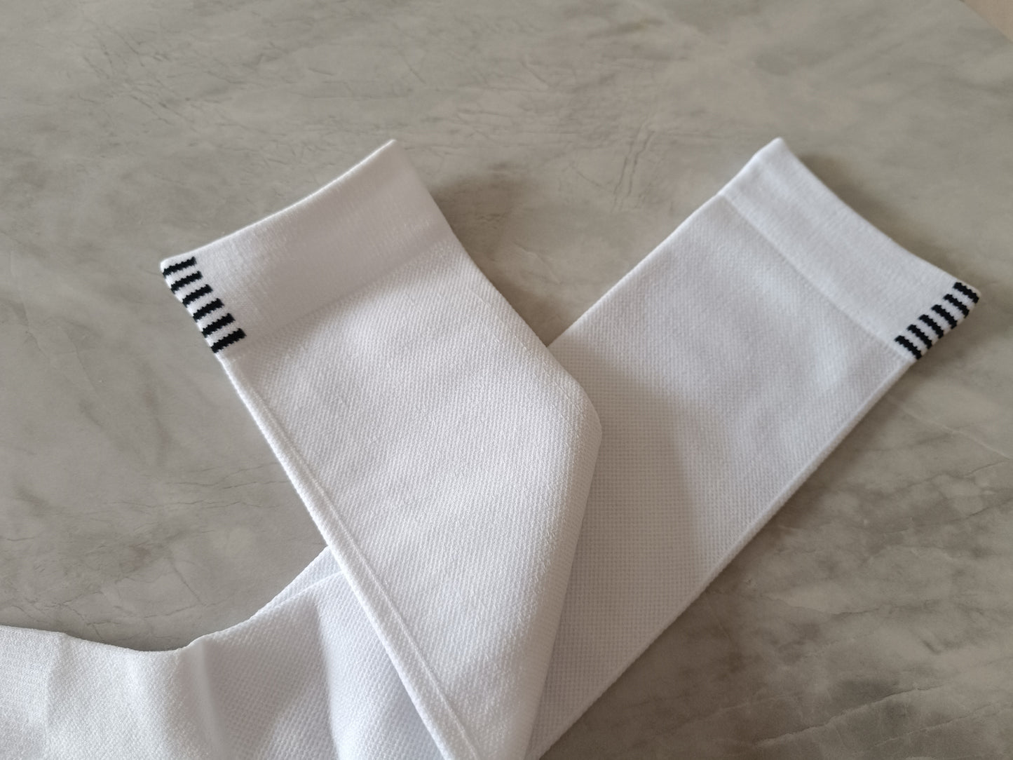 White half calf aero cycling socks