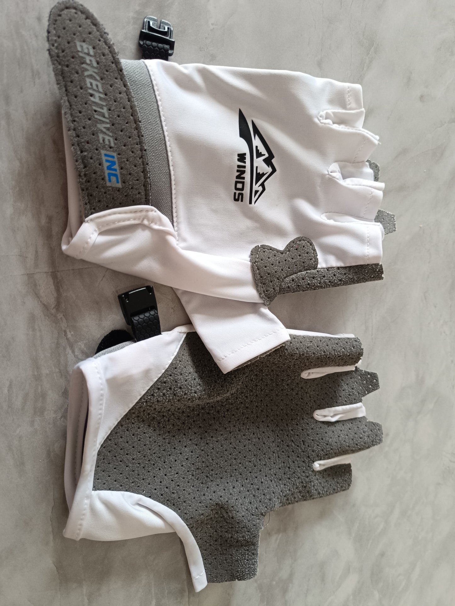 White summer cycling gloves